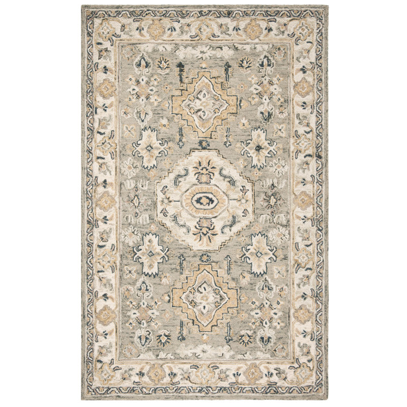 Bungalow Rose Vahakn HandTufted Wool Ivory Area Rug & Reviews Wayfair